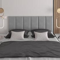 Cabeceira cama box Casal Dubai 1,40m - Cinza