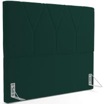 Cabeceira Cama Box Casal King 195 cm Aurora W01 Bouclê Verde - Lyam Decor