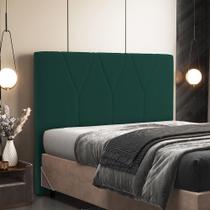 Cabeceira Cama Box Casal King 195 cm Aurora W01 Bouclê Verde - Lyam Decor
