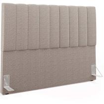 Cabeceira Cama Box Casal King 195 cm Dália W01 Bouclê Bege - Lyam Decor Cabeceira Cama Box Casal King 195 cm Dália W01 Bouclê Bege - Lyam Decor