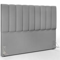 Cabeceira Cama Box Casal King 195 cm Dália W01 Facto Cinza - Lyam Decor Cabeceira Cama Box Casal King 195 cm Dália W01 Facto Cinza - Lyam Decor