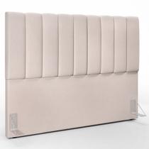Cabeceira Cama Box Casal King 195 cm Dália W01 Linho Cru - Lyam Decor Cabeceira Cama Box Casal King 195 cm Dália W01 Linho Cru - Lyam Decor