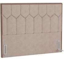 Cabeceira Cama Box Casal King 195 cm P05 Londres Linho Bege Escuro - Lyam Decor