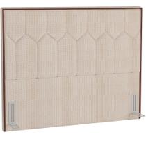 Cabeceira Cama Box Casal King 195 cm P05 Londres Linho Creme - Lyam Decor