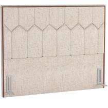 Cabeceira Cama Box Casal King 195 cm P05 Londres Linho Cru - Lyam Decor