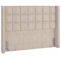 Cabeceira Cama Box Casal King 195 cm P05 Paris Linho Creme - Lyam Decor