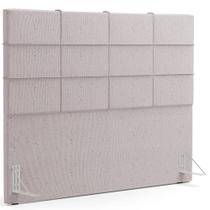 Cabeceira Cama Box Casal King 195 cm Roma W01 Linho Bege - Lyam Cabeceira Cama Box Casal King 195 cm Roma W01 Linho Bege - Lyam
