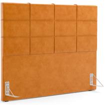 Cabeceira Cama Box Casal King 195 cm Roma W01 material sintético Whisky - Lyam