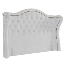 Cabeceira Cama Box Casal King 195cm Antibes P02 Boucle Branco - Mpozenato Cabeceira Cama Box Casal King 195cm Antibes P02 Boucle Branco - Mpozenato