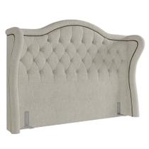 Cabeceira Cama Box Casal King 195cm Antibes P02 Boucle Cru - Mpozenato Cabeceira Cama Box Casal King 195cm Antibes P02 Boucle Cru - Mpozenato