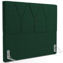 Cabeceira Cama Box Casal King 195cm Aura Suede W01 Verde - Mpozenato