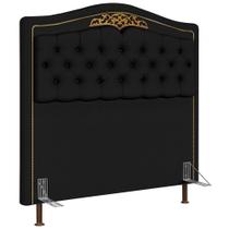 Cabeceira Cama Box Casal King 195cm Imperial J02 Corano Preto - Mpozenato