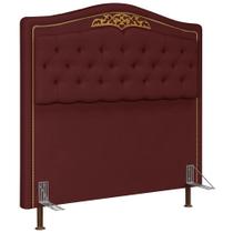 Cabeceira Cama Box Casal King 195cm Imperial Veludo J02 Vinho - Mpozenato