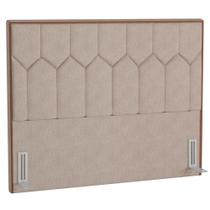Cabeceira Cama Box Casal King 195cm Órion P02 Linho Areia - Mpozenato Cabeceira Cama Box Casal King 195cm Órion P02 Linho Areia - Mpozenato
