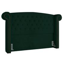 Cabeceira Cama Box Casal King 195cm Provença P02 Veludo Verde Musgo - Mpozenato