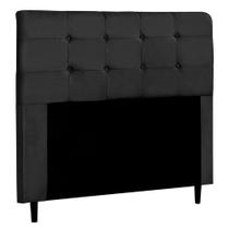 Cabeceira Cama Box Casal King Luna 193cm Suede Preto - Abmaza