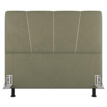 Cabeceira Cama Box Casal King Size Amber 195cm Estofada Sintético Bege - Abmaza Cabeceira Cama Box Casal King Size Amber 195cm Estofada Sintético Bege - Abmaza