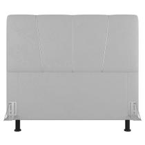 Cabeceira Cama Box Casal King Size Amber 195cm Estofada Sintético Branco - Abmaza Cabeceira Cama Box Casal King Size Amber 195cm Estofada Sintético Branco - Abmaza