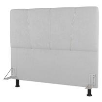 Cabeceira Cama Box Casal King Size Amber 195cm Estofada Sintético Branco - Abmaza Cabeceira Cama Box Casal King Size Amber 195cm Estofada Sintético Branco - Abmaza