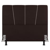 Cabeceira Cama Box Casal King Size Amber 195cm Estofada Sintético Marrom - Abmaza Cabeceira Cama Box Casal King Size Amber 195cm Estofada Sintético Marrom - Abmaza