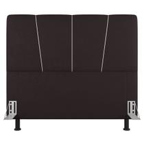 Cabeceira Cama Box Casal King Size Amber 195cm Estofada Suede Marrom - Abmaza Cabeceira Cama Box Casal King Size Amber 195cm Estofada Suede Marrom - Abmaza