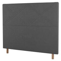 Cabeceira Cama Box Casal King Size Cairo 195cm Suede Cinza - Abmaza