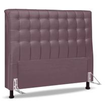 Cabeceira Cama Box Casal King Size Ciara 195cm Botonê com Frame Veludo Rosê - Desk Design