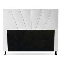Cabeceira Cama Box Casal King Size Dallas 195cm Corano Branco - Abmaza