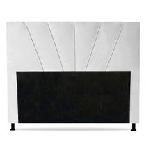 Cabeceira Cama Box Casal King Size Dallas 195cm Corano Branco - Desk Design Cabeceira Cama Box Casal King Size Dallas 195cm Corano Branco - Desk Design