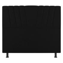 Cabeceira Cama Box Casal King Size Dublin 195cm Suede Preto - Abmaza Cabeceira Cama Box Casal King Size Dublin 195cm Suede Preto - Abmaza