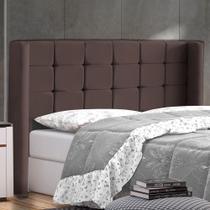 Cabeceira Cama Box Casal King Size Gioconda 195cm Com Frame Suede Marrom - Abmaza Cabeceira Cama Box Casal King Size Gioconda 195cm Com Frame Suede Marrom - Abmaza