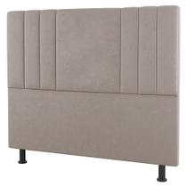 Cabeceira Cama Box Casal King Size Grace 195cm Suede Bege - Abmaza