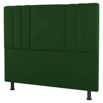 Cabeceira Cama Box Casal King Size Grace 195cm Suede Verde