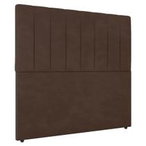 Cabeceira Cama Box Casal King Size Ivana 193cm Veludo Marrom - Desk Design Cabeceira Cama Box Casal King Size Ivana 193cm Veludo Marrom - Desk Design