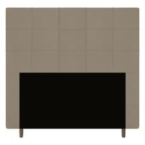 Cabeceira Cama Box Casal King Size Leiria 195cm Suede Bege - Desk Design