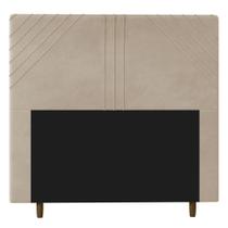 Cabeceira Cama Box Casal King Size Lisboa 195cm Suede Bege - Desk Design