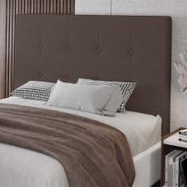 Cabeceira Cama Box Casal King Size Luana 193cm Linho Marrom - Abmaza