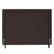 Cabeceira Cama Box Casal King Size Maísa 195cm Com Frame Linho Marrom - Desk Design