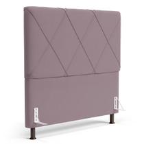 Cabeceira Cama Box Casal King Size Mel 195cm com Frame Veludo Rosê - Desk Design