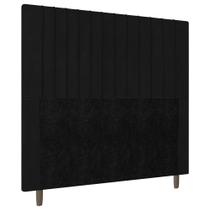 Cabeceira Cama Box Casal King Size Nala 195cm Corano Preto - Abmaza