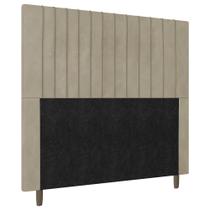 Cabeceira Cama Box Casal King Size Nala 195cm Linho Bege - Desk Design Cabeceira Cama Box Casal King Size Nala 195cm Linho Bege - Desk Design