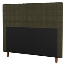 Cabeceira Cama Box Casal King Size Parisis 195cm Suede Marrom - Desk Design