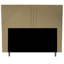 Cabeceira Cama Box Casal Lisboa 140 Cm Suede Bege