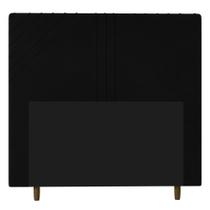 Cabeceira Cama Box Casal Lisboa 140cm Suede Preto - Desk Design