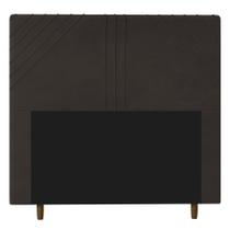 Cabeceira Cama Box Casal Lisboa 140cm Veludo Marrom - Abmaza