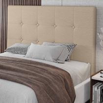 Cabeceira Cama Box Casal Luana 140cm Sintético Bege - Abmaza Cabeceira Cama Box Casal Luana 140cm Sintético Bege - Abmaza