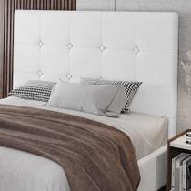 Cabeceira Cama Box Casal Luana 140cm Sintético Branco - Abmaza Cabeceira Cama Box Casal Luana 140cm Sintético Branco - Abmaza