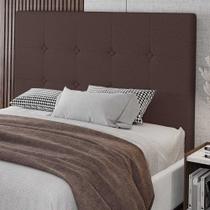 Cabeceira Cama Box Casal Luana 140cm Sintético Marrom - Abmaza Cabeceira Cama Box Casal Luana 140cm Sintético Marrom - Abmaza