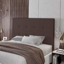 Cabeceira Cama Box Casal Luana 140cm Sintético Marrom - Abmaza Cabeceira Cama Box Casal Luana 140cm Sintético Marrom - Abmaza