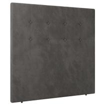 Cabeceira Cama Box Casal Luana 140cm Veludo Cinza - Abmaza